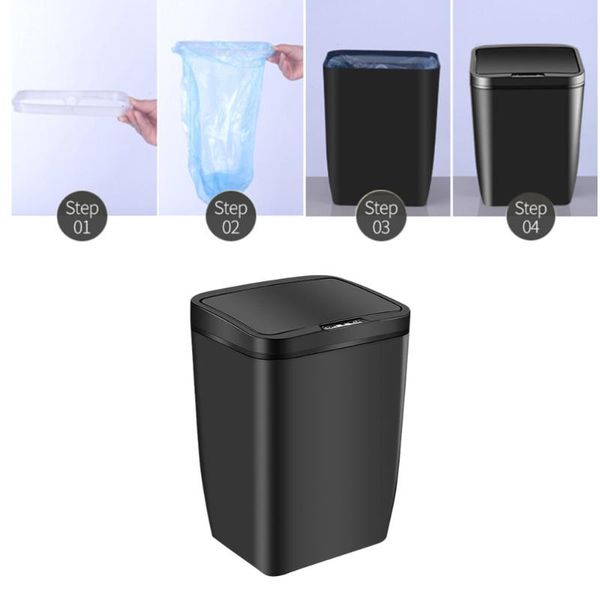 waste bins inductive trash can bin automatic smart sensor kitchen bathroom rubbish garbage without battery (black)
waste bins inductive trash can bin automatic smart sensor kitchen bathroom rubbish garbage without battery (black)