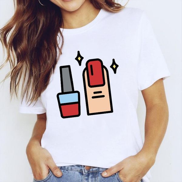 cartoon trend fingernail nail art womens t shirts fashion clothing print lady graphic shirt ladies female tee, White
cartoon trend fingernail nail art womens t shirts fashion clothing print lady graphic shirt ladies female tee, White
