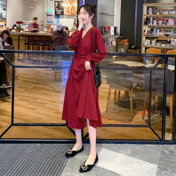 6361# maternity clothes nursing dress v neck solid color spring autumn loose stylish breastfeeding dresses, White
6361# maternity clothes nursing dress v neck solid color spring autumn loose stylish breastfeeding dresses, White