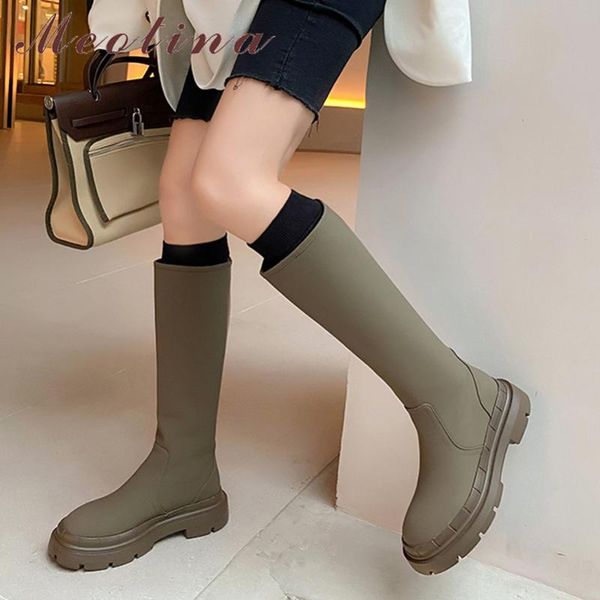 boots meotina women genuine leather riding thick med heel round toe ladies knee high autumn winter green black 40
boots meotina women genuine leather riding thick med heel round toe ladies knee high autumn winter green black 40