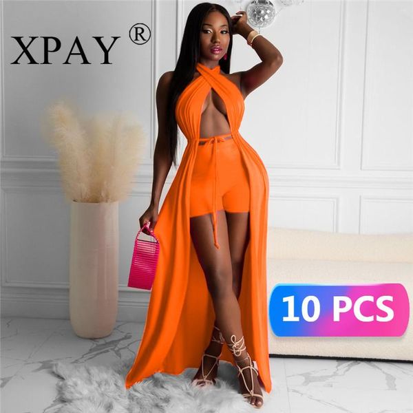 women's tracksuits wholesale items for women y2k fashion solid color suit halter bandage x-long and short backless bulk lots x7240, Gray
women's tracksuits wholesale items for women y2k fashion solid color suit halter bandage x-long and short backless bulk lots x7240, Gray