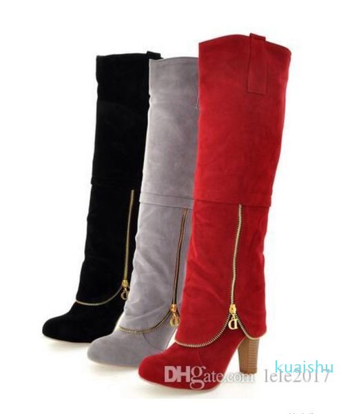 autumn winter europe and the united states new fashion ladies large size frosted stitching zipper boots womens warm temperament, Black
autumn winter europe and the united states new fashion ladies large size frosted stitching zipper boots womens warm temperament, Black