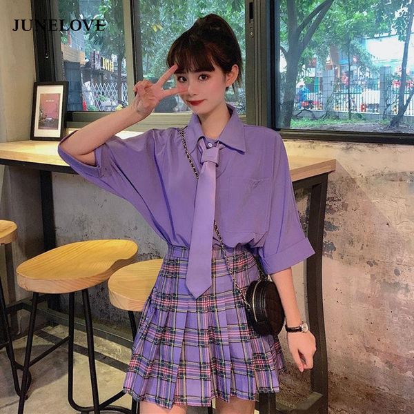 women's tracksuits junelove lovely purple shirt women with bow tie casual batwing sleeve loose summer lapel solid blouse 2pieces sets, Gray
women's tracksuits junelove lovely purple shirt women with bow tie casual batwing sleeve loose summer lapel solid blouse 2pieces sets, Gray