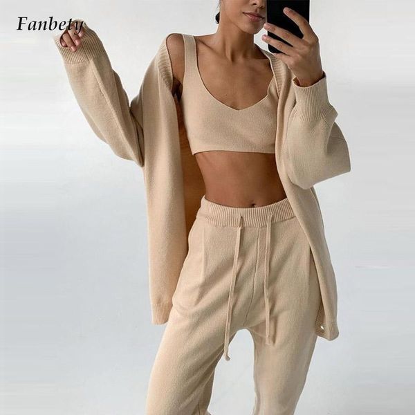 women's two piece pants women knitted three sets fashion solid tank cardigan and drawstring pant outfits spring autumn long sleeve soft, White
women's two piece pants women knitted three sets fashion solid tank cardigan and drawstring pant outfits spring autumn long sleeve soft, White