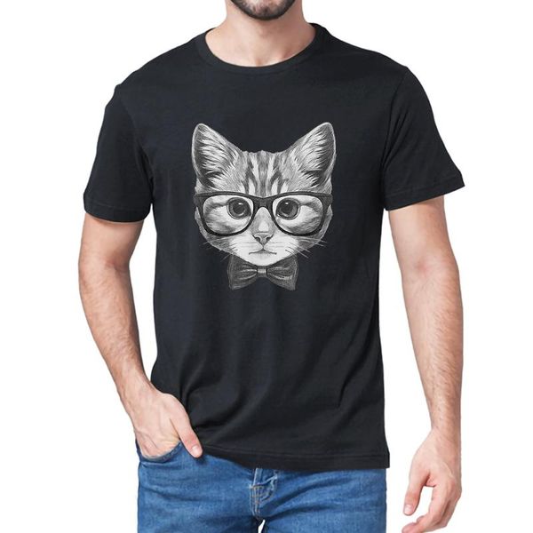 cute smart cat wearing glasses bow tie funny lover 100% cotton summer men's short sleeve t-shirt streetwear women tee t-shirts, White;black
cute smart cat wearing glasses bow tie funny lover 100% cotton summer men's short sleeve t-shirt streetwear women tee t-shirts, White;black