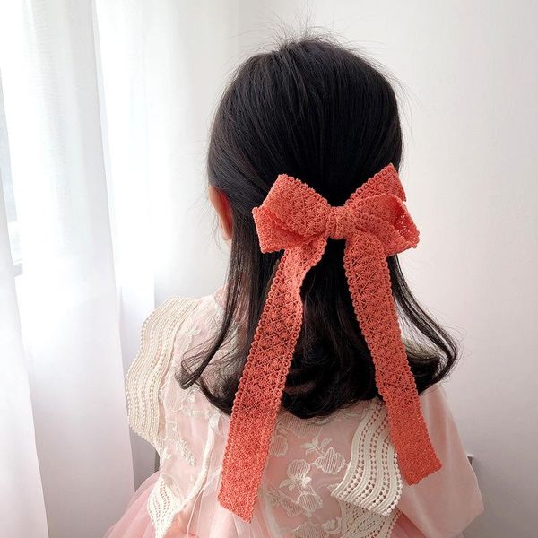 european and american retro lace ribbon bow children's press clip flow sea cute long hairpin hair accessories, Slivery;white
european and american retro lace ribbon bow children's press clip flow sea cute long hairpin hair accessories, Slivery;white