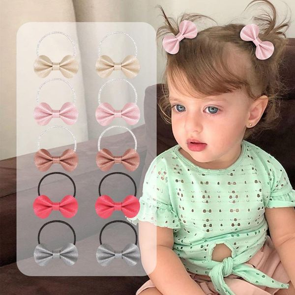 10pcs shiny glittery hair bows scrunchie baby small tie headbands elastic bands for girls accessories, Slivery;white
10pcs shiny glittery hair bows scrunchie baby small tie headbands elastic bands for girls accessories, Slivery;white