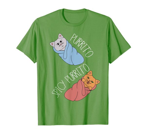 purrito burrito cat shirt, funny food cats lover, White;black