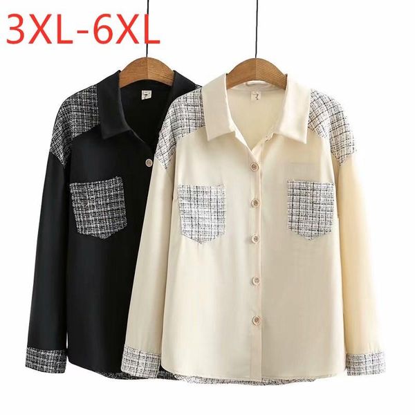 plus size t-shirt 2021 ladies spring autumn for women large long sleeve loose beige black plaid shirt 3xl 4xl 5xl 6xl
plus size t-shirt 2021 ladies spring autumn for women large long sleeve loose beige black plaid shirt 3xl 4xl 5xl 6xl