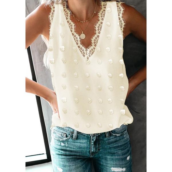 women's blouses & shirts sumemr tank ladies fashion lace vest casual loose v-neck embroidered pullover sleeveless 2021 streetwear #4, White
women's blouses & shirts sumemr tank ladies fashion lace vest casual loose v-neck embroidered pullover sleeveless 2021 streetwear #4, White