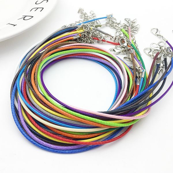 wholesale 1.5mm colorful wax string cord chains necklace bracelet with extension chain, White;red
wholesale 1.5mm colorful wax string cord chains necklace bracelet with extension chain, White;red