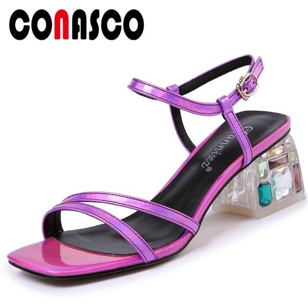 dress shoes conasco summer women genuine leather sandals fashion concise narrow band crystal high heels pumps wedding casual woman, Black
dress shoes conasco summer women genuine leather sandals fashion concise narrow band crystal high heels pumps wedding casual woman, Black