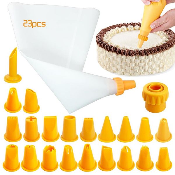 justdolife 23pcs cake decorating kit plastic reusable piping nozzle pastry tip for baking decor tools accessories
justdolife 23pcs cake decorating kit plastic reusable piping nozzle pastry tip for baking decor tools accessories