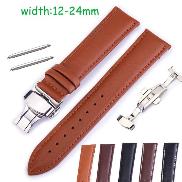 watch bands replacement genuine leather strap 12mm 13 14mm 15 16 17 18mm 19 20mm 21mm 22mm 24mm band butterfly buckle watchband, Black;brown
watch bands replacement genuine leather strap 12mm 13 14mm 15 16 17 18mm 19 20mm 21mm 22mm 24mm band butterfly buckle watchband, Black;brown