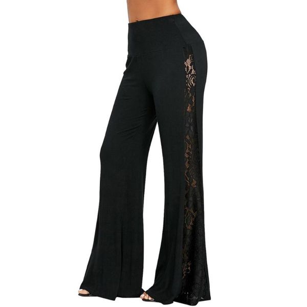 women's pants & capris 2021 fashion womens high waist lace insert wide leg leggings loose trousers beach sunwear, Black;white
women's pants & capris 2021 fashion womens high waist lace insert wide leg leggings loose trousers beach sunwear, Black;white