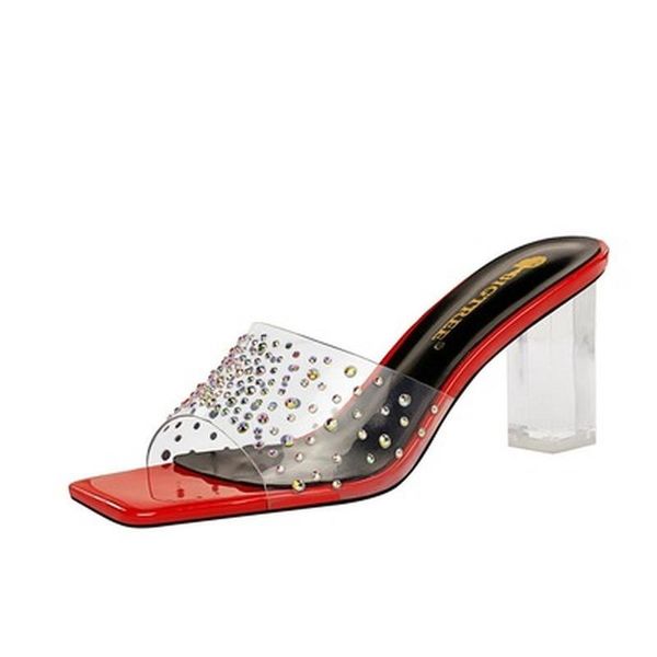 dress shoes fashion pvc transparent rhinestones women pumps clear perspex crystal thick heel slippers shallow peep toe sandals female, Black
dress shoes fashion pvc transparent rhinestones women pumps clear perspex crystal thick heel slippers shallow peep toe sandals female, Black
