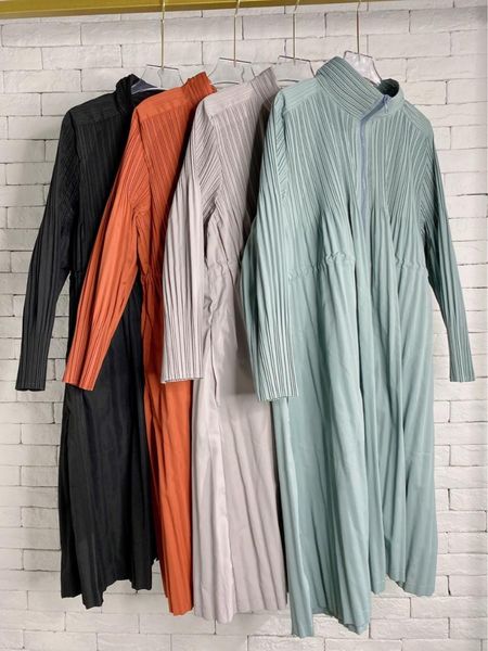 women's trench coats changpleat coat for women fall miyake pleated fashion turtleneck solid loose plus size long sleeve zipper windbrea, Tan;black
women's trench coats changpleat coat for women fall miyake pleated fashion turtleneck solid loose plus size long sleeve zipper windbrea, Tan;black