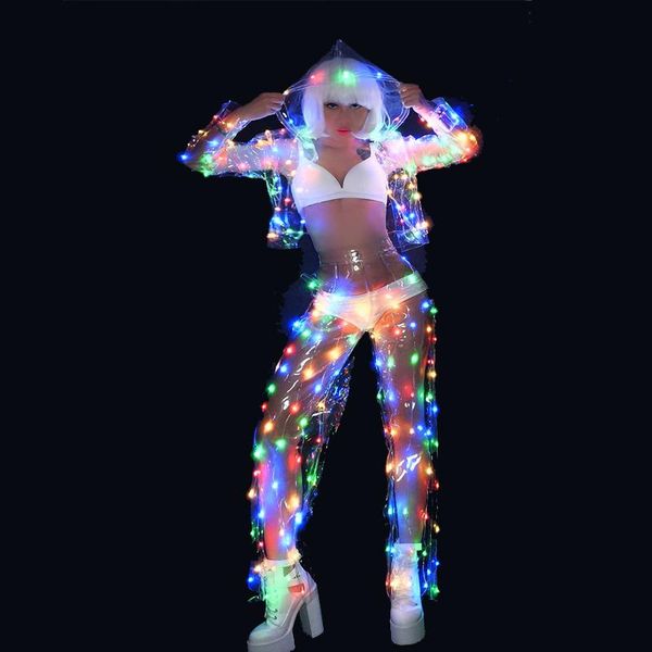 women color led lights performance clothes music festival singer dance team dj disco dancing costume perspective set women's tracksuits, Gray
women color led lights performance clothes music festival singer dance team dj disco dancing costume perspective set women's tracksuits, Gray