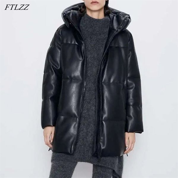 winter women thick oversize faux leather parkas zipper hooded jackets coat female long overcoat casual loose outwear 210430, Black
winter women thick oversize faux leather parkas zipper hooded jackets coat female long overcoat casual loose outwear 210430, Black