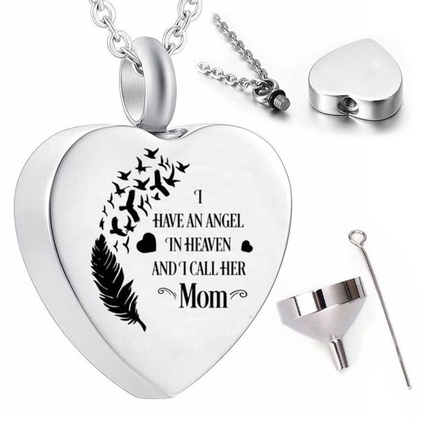 feather pendant necklace keepsake ashes urn heart cremation jewelry souvenir, Silver
feather pendant necklace keepsake ashes urn heart cremation jewelry souvenir, Silver