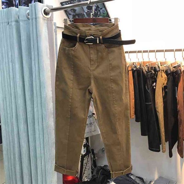 spring autumn fashion women jeans plus size all-matched casual cotton denim harem pants ladies loose khaki s506 210708, Blue
spring autumn fashion women jeans plus size all-matched casual cotton denim harem pants ladies loose khaki s506 210708, Blue