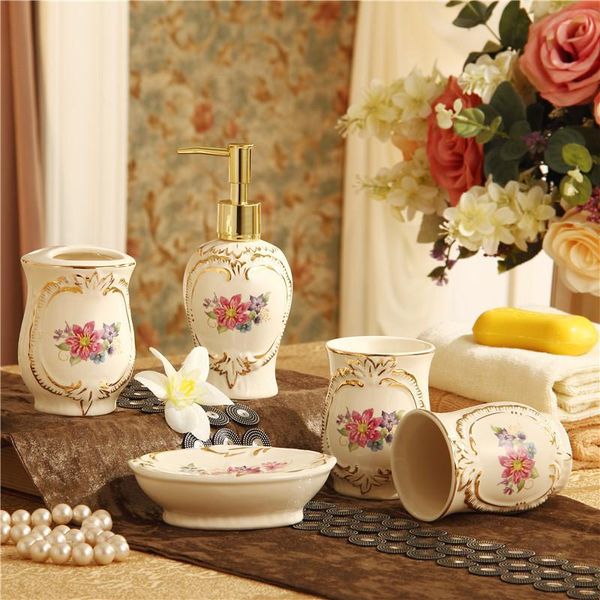 bath accessory set home decoration accessories european-style bathroom five-piece suite ceramics articles washing kit toothbrush mouthwash c
bath accessory set home decoration accessories european-style bathroom five-piece suite ceramics articles washing kit toothbrush mouthwash c
