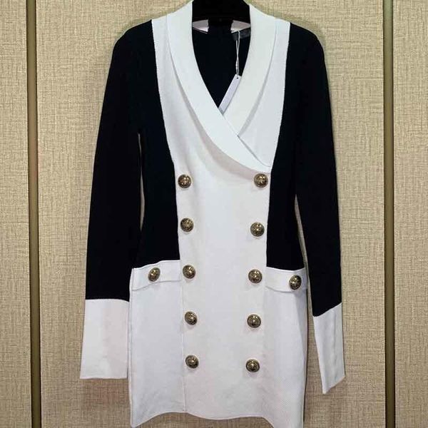 casual dresses 2021 long sleeve short dress black and white patchwork slim v neck collar double gold breasted back zipper knitted, Black;gray
casual dresses 2021 long sleeve short dress black and white patchwork slim v neck collar double gold breasted back zipper knitted, Black;gray