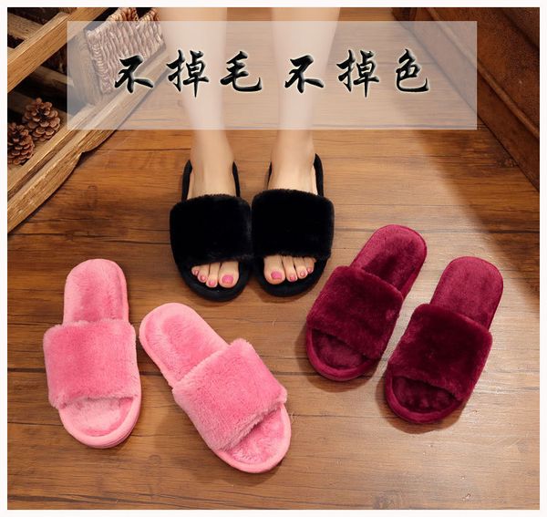 luxury slippers real women's autumn big size household indoor plush cotton slippers, Black
luxury slippers real women's autumn big size household indoor plush cotton slippers, Black