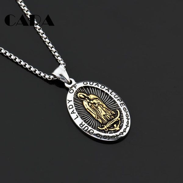 pendant necklaces 2021 2 tone stainless steel virgin mary necklace our lady of guadalupe jewelry for men wholesaler cagf0456, Silver
pendant necklaces 2021 2 tone stainless steel virgin mary necklace our lady of guadalupe jewelry for men wholesaler cagf0456, Silver