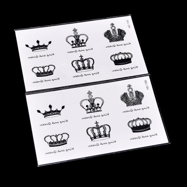 temporary tattoos 6 patterns different black crown brand fashion waterproof tattoo sticker tatoo tatto women flash fake henna
temporary tattoos 6 patterns different black crown brand fashion waterproof tattoo sticker tatoo tatto women flash fake henna