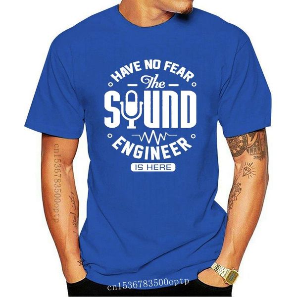men's t-shirts sound engineer shirt have no fear audio t-shirt, White;black