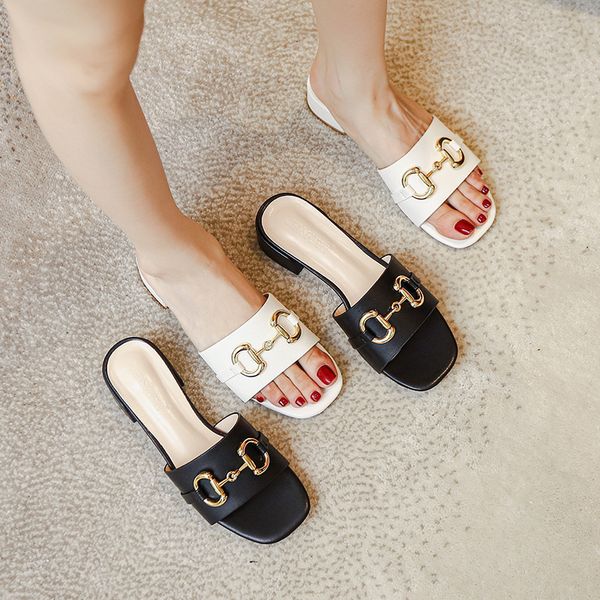 slippers women's summer fashion outdoor wear cool ins tide 2021 new net red thick middle heel versatile korean one character drag, Black
slippers women's summer fashion outdoor wear cool ins tide 2021 new net red thick middle heel versatile korean one character drag, Black