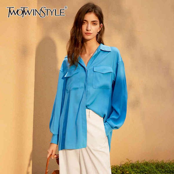 vintage loose shirt for women lapel long sleeve solid minimalist casual blouse female fashion clothing 210524, White
vintage loose shirt for women lapel long sleeve solid minimalist casual blouse female fashion clothing 210524, White