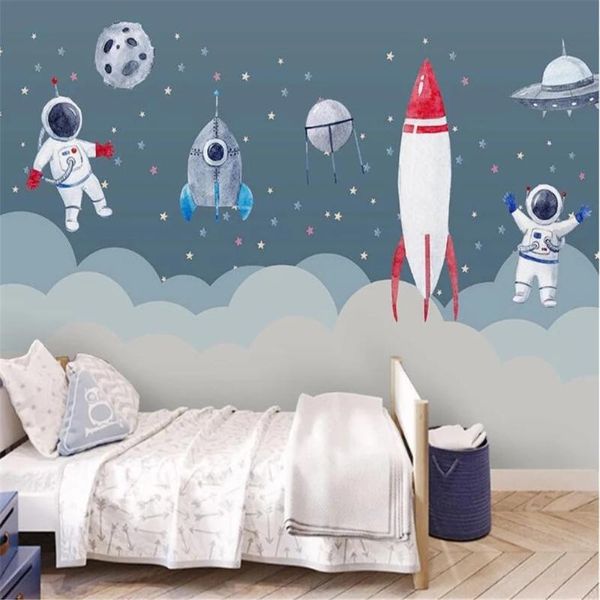 custom nordic minimalist hand-painted space rocket self adhesive wallpaperchildren's room bedroom cartoon mural waterproof wallpapers
custom nordic minimalist hand-painted space rocket self adhesive wallpaperchildren's room bedroom cartoon mural waterproof wallpapers