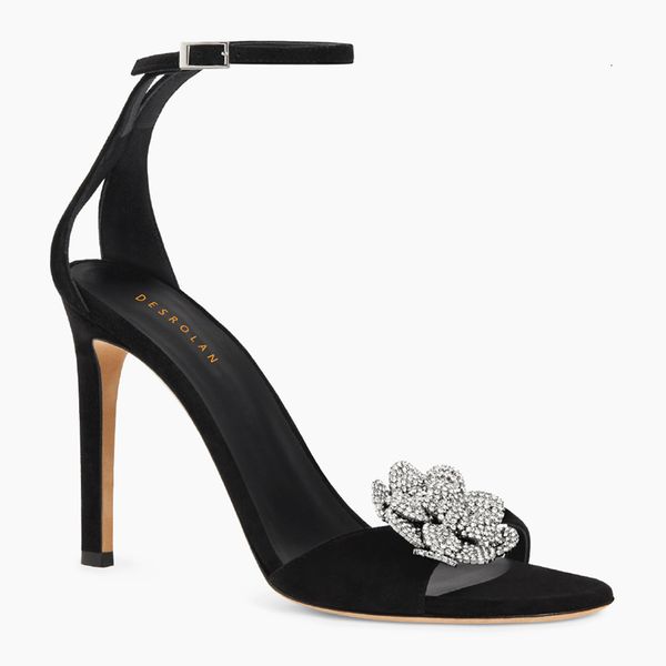 sandals rhinestone high-heeled sandals feminine stiletto summer all-match fashion word buckle high heels, Black
sandals rhinestone high-heeled sandals feminine stiletto summer all-match fashion word buckle high heels, Black