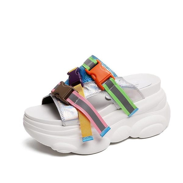 slippers buckle flip flops women's sandals 2021 fashion women 9 cm wedges platform shoes open toe woman flats beach d300, Black
slippers buckle flip flops women's sandals 2021 fashion women 9 cm wedges platform shoes open toe woman flats beach d300, Black