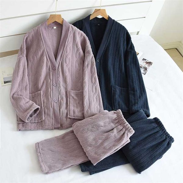 couple clothes flannel pajamas set autumn and winter pyjama v-neck thick long sleeve trouser pijama ensemble femme homewear 211111, Black;red
couple clothes flannel pajamas set autumn and winter pyjama v-neck thick long sleeve trouser pijama ensemble femme homewear 211111, Black;red