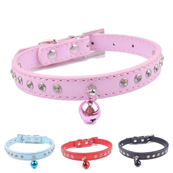 cat collars & leads cute bell collar diamante rhinestones rivets pu leather safty adjustable breakaway small puppy pet supplies
cat collars & leads cute bell collar diamante rhinestones rivets pu leather safty adjustable breakaway small puppy pet supplies