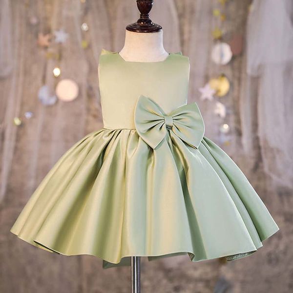 big bow pageant girls dresses for birthday party formal events satin ball gown princess dress sleeveless kids wear, White;red
big bow pageant girls dresses for birthday party formal events satin ball gown princess dress sleeveless kids wear, White;red