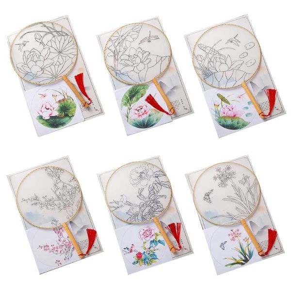hand-painted hand fan lotus pattern painting blank court round handheld y5le other home decor
hand-painted hand fan lotus pattern painting blank court round handheld y5le other home decor