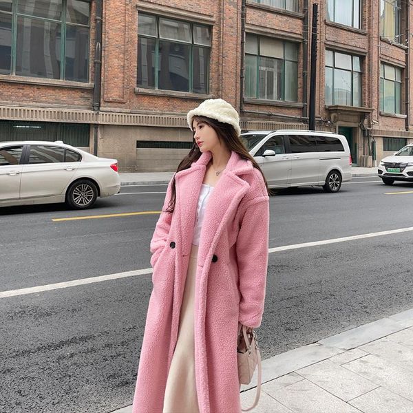 women's fur & faux liang xixi teddy lamb cashmere coat autumn winter korean windbreaker knee pink silhouette, Black
women's fur & faux liang xixi teddy lamb cashmere coat autumn winter korean windbreaker knee pink silhouette, Black