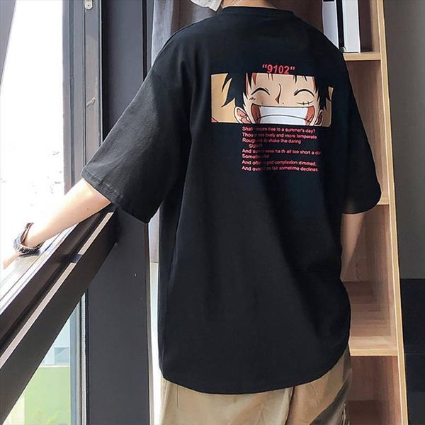 cool casual one piece men t shirt boys anime summer tees half sleeve luffy streetwear funny male, White;black
cool casual one piece men t shirt boys anime summer tees half sleeve luffy streetwear funny male, White;black