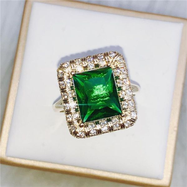cluster rings 925 silver color emerald ring for women green jade anillos turquoise bizuteria luxury wedding gemstone jewelry diamond, Golden;silver
cluster rings 925 silver color emerald ring for women green jade anillos turquoise bizuteria luxury wedding gemstone jewelry diamond, Golden;silver