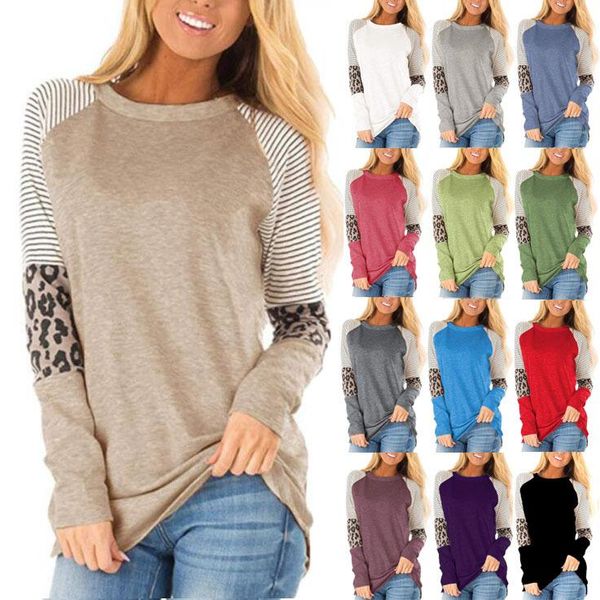 s-5xl plis size 2020 casual women t-shirt long sleeve splice leopard printed package hip shirt plus size women clothing cotton, White 
s-5xl plis size 2020 casual women t-shirt long sleeve splice leopard printed package hip shirt plus size women clothing cotton, White