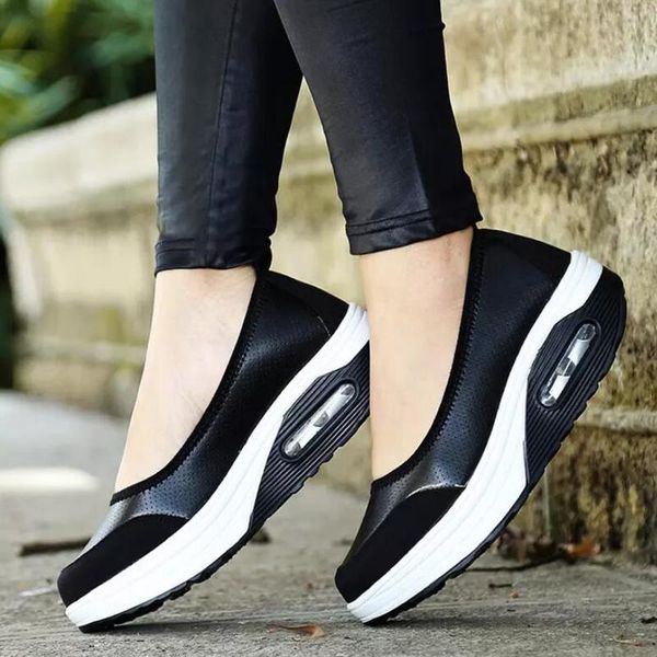 dress shoes women summer pumps mid heels office ladies wedges woman round toe pu leather slip on female mujer sapato feminino d835, Black
dress shoes women summer pumps mid heels office ladies wedges woman round toe pu leather slip on female mujer sapato feminino d835, Black