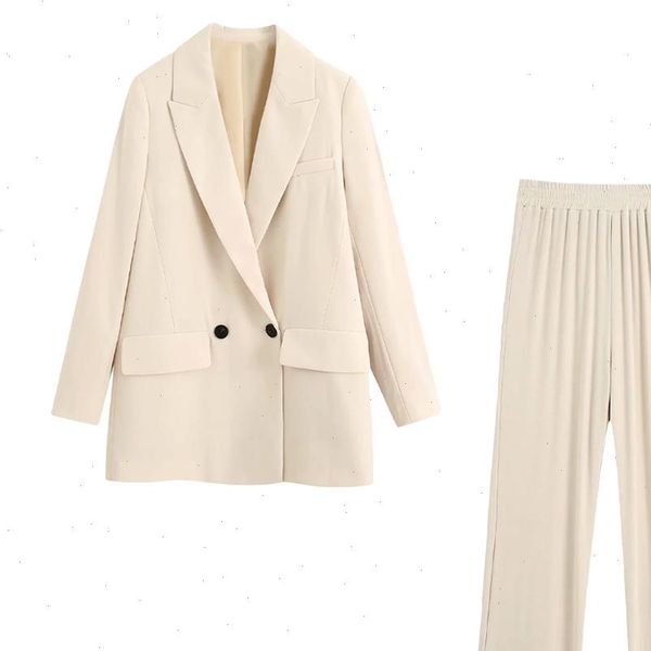 womens tracksuits women two piece set loose fitting blazer amp trousers ribbed wide leg high waist elastic ensemble veste et, Gray
womens tracksuits women two piece set loose fitting blazer amp trousers ribbed wide leg high waist elastic ensemble veste et, Gray