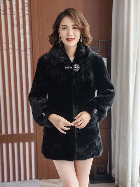women's fur & faux imported mink coat female whole sable cap assembled in long the 2021, Black
women's fur & faux imported mink coat female whole sable cap assembled in long the 2021, Black