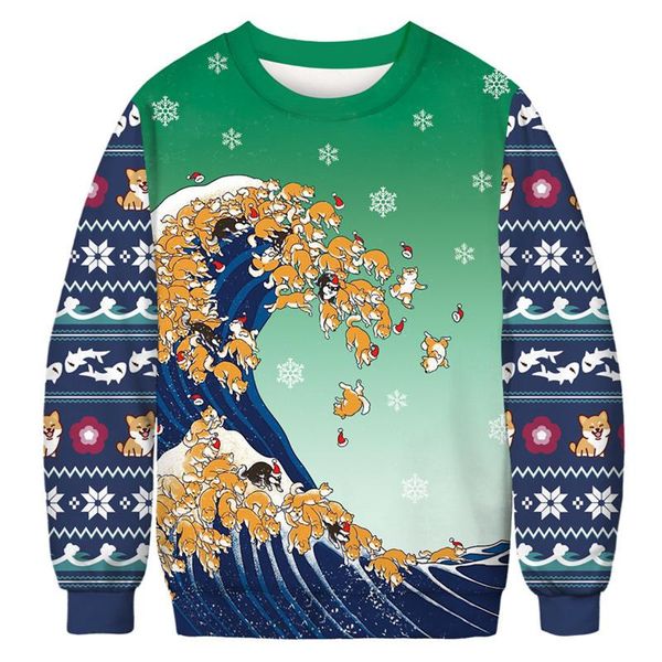men's sweaters men women christmas dog sweater pullover ugly sweatshirt 2021 autumn wintter holiday party xmas jumpers, White;black
men's sweaters men women christmas dog sweater pullover ugly sweatshirt 2021 autumn wintter holiday party xmas jumpers, White;black