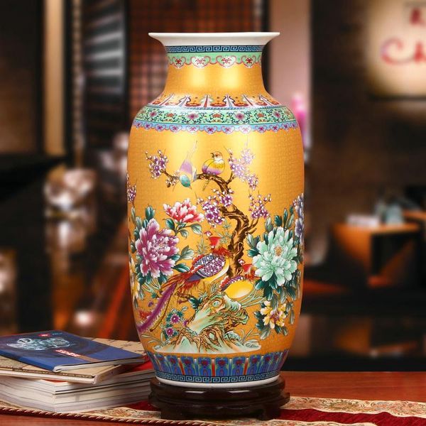 vases jingdezhen ceramics vase antique enamel gold peony phoenix flower and bird modern fashion large porcelain
vases jingdezhen ceramics vase antique enamel gold peony phoenix flower and bird modern fashion large porcelain
