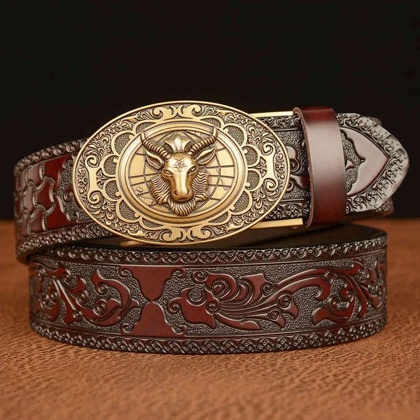 waist belt s buckles zodiac sheep automatic buckle men's real cow leather personalized carved casual jeans, Black;brown
waist belt s buckles zodiac sheep automatic buckle men's real cow leather personalized carved casual jeans, Black;brown